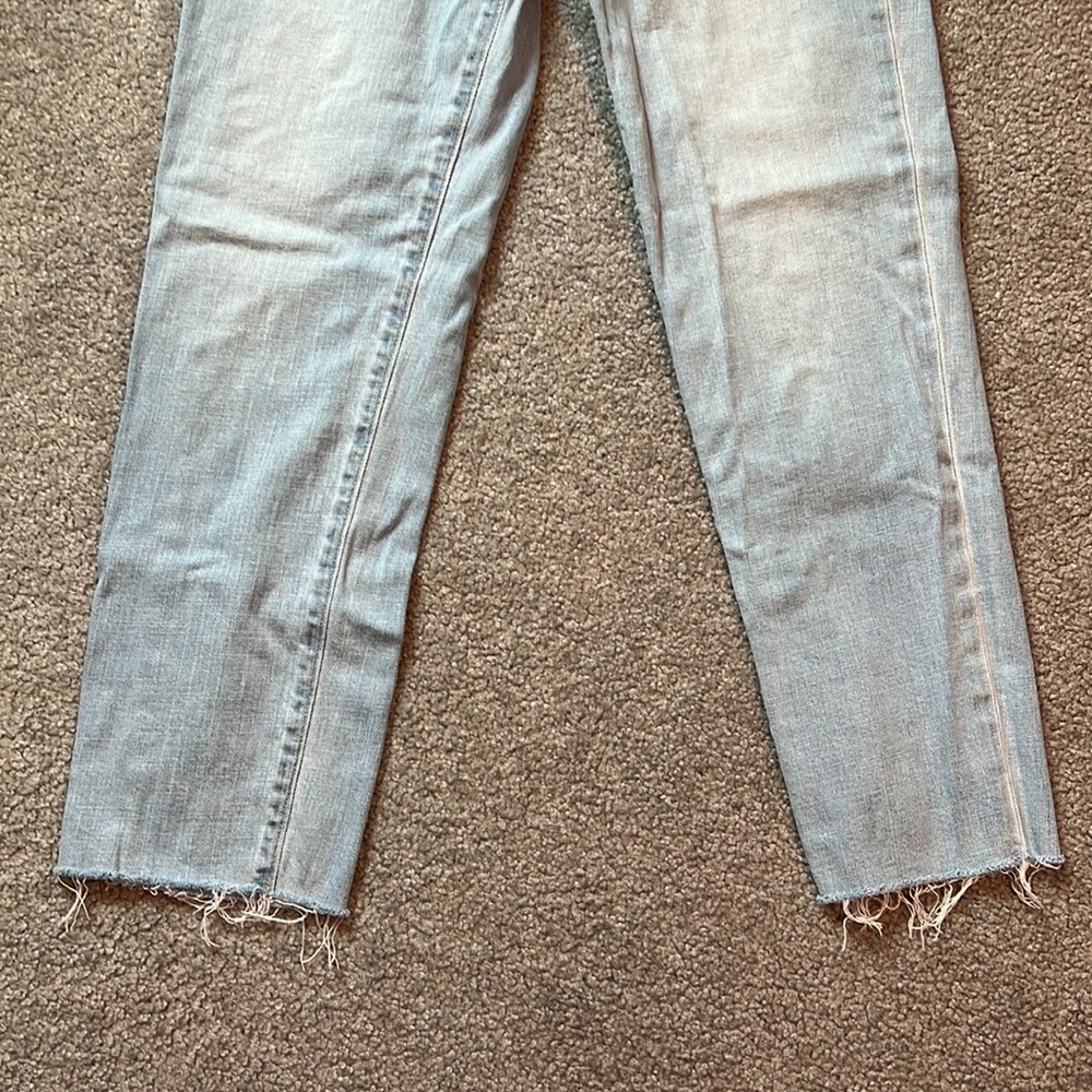 Gap Girlfriend Mid Rise Raw Hem Jeans - Picture 9 of 12
